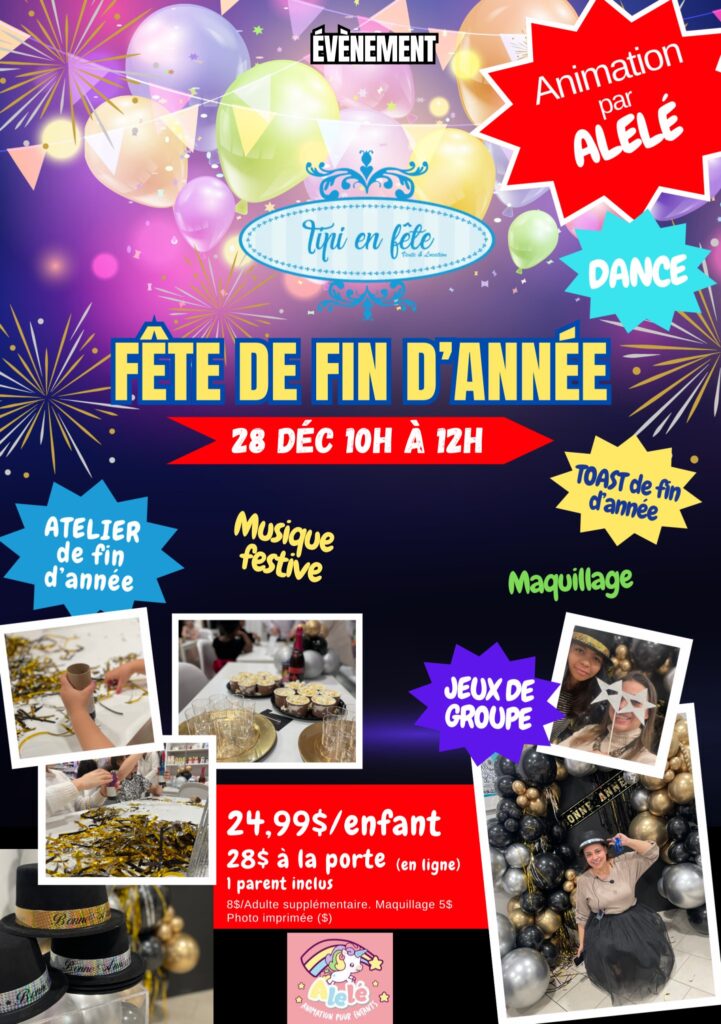 Fête de fin d’année à la salle de jeu