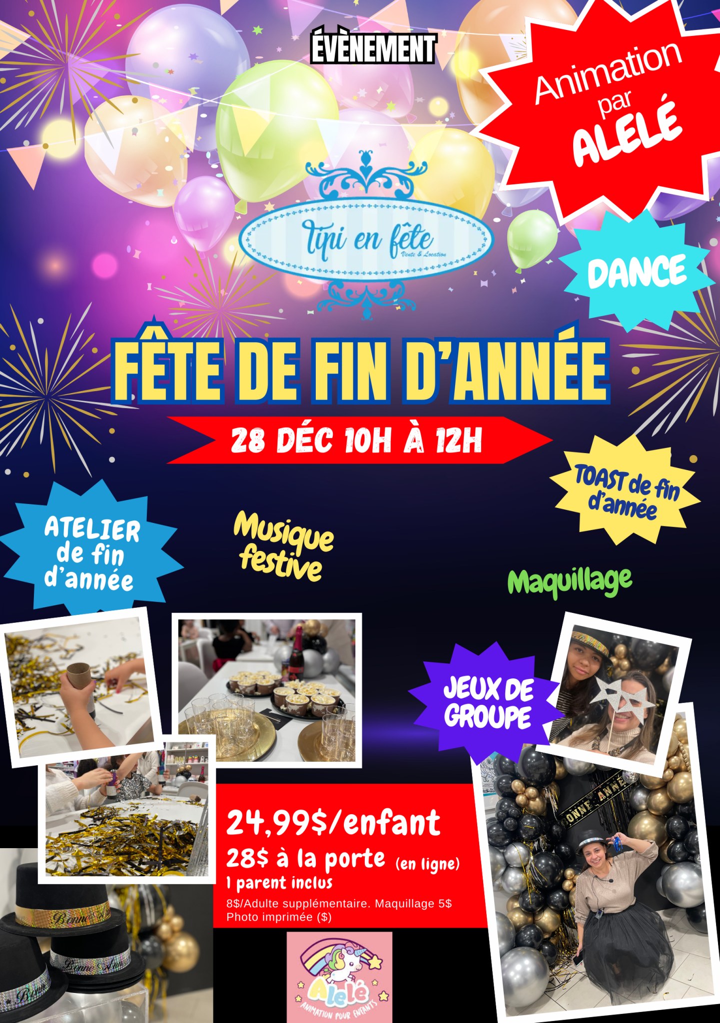 Fête de fin d’année à la salle de jeu